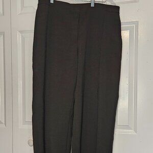 WHBM Wide Leg Crop Black Pants, Size 12R